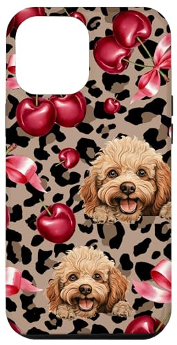 Coquette Leopard Cute Cheetah Cherry Bows Toy Poodle Dog Case for iPhone 12 Pro Max