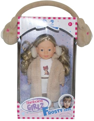 Pioupiou et Merveilles Dimian – Puppe Frostyzz Einhorn mit Ohrenschützern für Kinder – 30 cm – eine Elegante Puppe in ihrer Winterkleidung – Größe geeignet für unterwegs