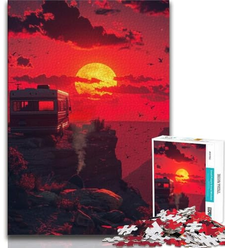 1000-teiliges Puzzle für Jugendliche und Erwachsene A View from Hell-Puzzles für Teenager, Lernspiele, Wanddekoration, einzigartige Geburtstags (Größe 38x26cm)