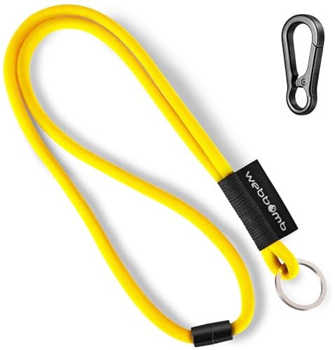 webbomb Tubular Lanyard Schlüsselband - rund weich lang mit Karabinerhaken Sicherheitsverschluss & Schlüsselring als Schlüsselanhänger Keychain für Ausweis Handy Schlüssel