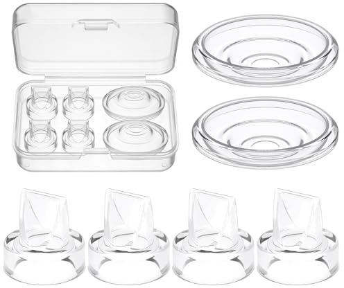 S9 Pro/S12 Pro/S9/S12 Duckbill Valve & Silicone Diaphragm Replacement Parts Compatible with Momcozy Wearable Breast Pump – BPA-Free Food-Grade Silicone Accessories (6 Pack: 4 Valves + 2 Diaphragms)