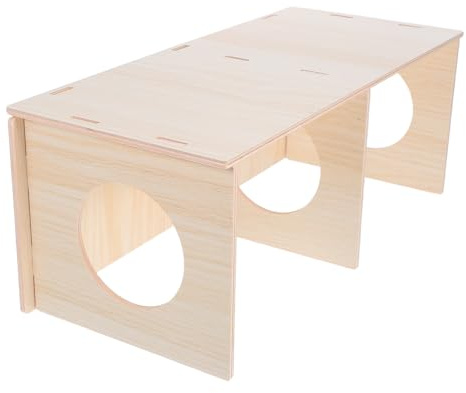 Alipis Mehrkammeriges Holzhaus für Kleintiere mit Abnehmbarem Versteck und Vielseitiger Platzierung für Igel und Ratten Balkon oder Wohnzimmer