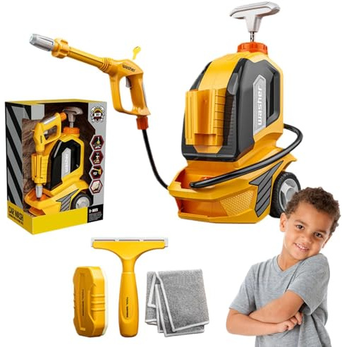 Set Di Giocattoli Per Lavatrice Per Auto - Set Di Pulizia Per Bambini Autolavaggio, Idropulitrice Per Bambini, Finta Di Giocare A Pressione 'acqua | Le Auto Puliscono I Giocattoli Con Raschietto,