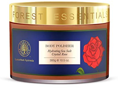 Forest Essentials Hydrating Sea Salt Crystal Rose Body Polisher, 300g