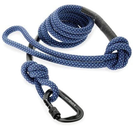 Embark Sierra Dog Lead with Mountain Climbing Rope and Carabiner. Unmatched Strength & Durability, 6ft, Colourful, and Sturdy Nylon Dog Leads for Small, Medium, Large Breed Dogs. Heavy Duty Dog Leash