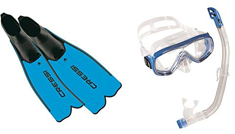 Cressi Rondinella Flossen & Ondina + Top - Premium Kinder Schnorchelset für Kinder