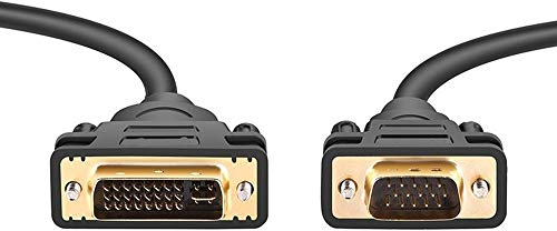 PremiumCord Cable de conexión DVI-VGA – 3 m, DVI-I (24+5) – VGA (15 Pines), Macho a Macho, Cable para PC (analógico)/DVI-I, Color Negro