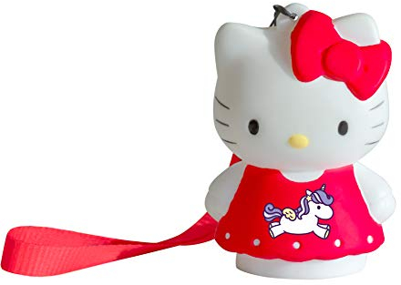 Teknofun - Hello Kitty Lichtfigur Einhorn - 8 cm - Taschenformat - Dekorieren und Beleuchten - 2 Beleuchtungsmodi - 3xAG13 Enthalten - Weiß und Rosa - Für Kinder, Sammler