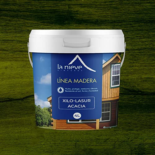 Barniz protección acrílico madera Xilo-Lasur interior y exterior (4 litros, Acacia)