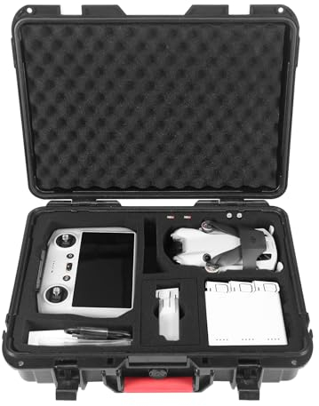 Smatree 10.2 Liter Wasserdichter Verdicken Hartschalen Koffer für DJI Mini 3 Pro, DJI Mini 4 Pro & RC Akku Zubehör (Drohne und Zubehör Sind Nicht Inklusive)