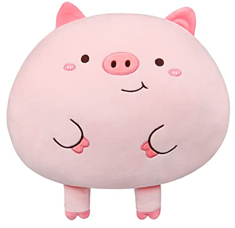 Schwein Plüsch Kissen Schwein Kuscheltier, Weiches Schwein Kuschelkissen Puppe Niedliches Plüschtier Spielzeug Kawaii Kissen, Süße Kuscheltiere für Kinder Erwachsene, Geburtstag Weihnachten Geschenk
