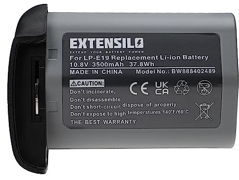 EXTENSILO Akku kompatibel mit Canon EOS X Mark II, R3, 1D X Kamera (3500mAh, 10,8V, Li-Ion)