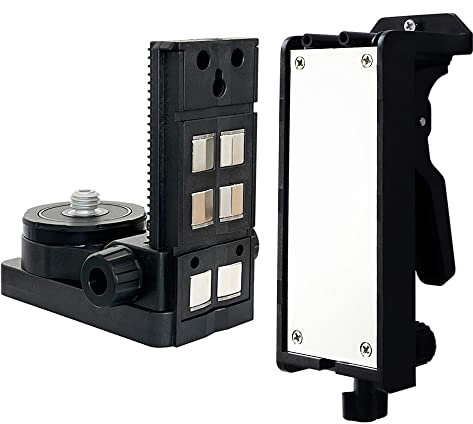 DANPON Forte staffa magnetica a L montata a parete per supporto a livello laser supporto con base girevole magnetica aggiornata può essere adsorbito sul tubo