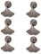 MOROBOR Ginkgo Leaf Shape Knob Handles, 6pcs Antique Nickel Drop Pendant Pull Handle, Hardware Drawer Single Hole Zinc Alloy Handle for Wardrobe Cupboard Closets Cupboard