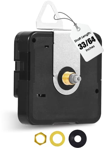 DEEWISH Quarz Uhrwerk für Wanduhr Lautlos, Super Leises Uhrwerke zum Selbsteinbau 8/12.4/14.5/17/20/23.5 mm Schaftlänge Batteriebetriebener DIY Quarzuhrwerk Reparatursatz (Ohne Zeiger, DW-5168 Serie)