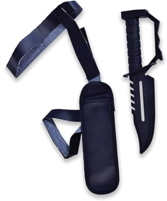 Ankle Holster & Knife Hunter Military Plastic Toy Weapon Lara Fancy Dress Accessory