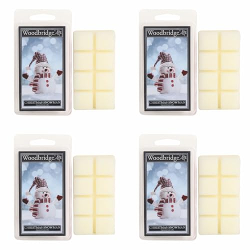 Woodbridge Duftwachs Set Christmas Snowman (4X) | Weihnachts Duft | Bis zu 8h Duftdauer je Melt | Für Duftlampen & Wachswärmer | Hochwertiges Paraffinwachs | Raumduft für Zuhause & Büro