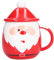 SuperglockT Keramiktasse Cartoon Weihnachtsmann Gesicht Motiv Kaffeetasse lustige Weihnachtstasse 450ml Kaffeebecher Teetasse Geschenk für Freund Kollege Frauen Männer (B)