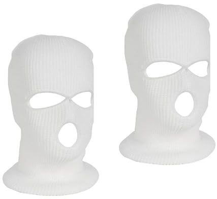 LINSOCLE 2 st balaclava – 3-håls stormmask, stickad balaclava, multifunktionsmask, skidmössa för motorcykel och cykel
