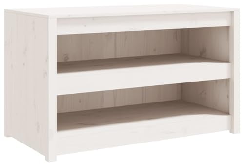 vidaXL Mueble de Cocina Exterior Madera Maciza Pino Blanco 106x55x64cm