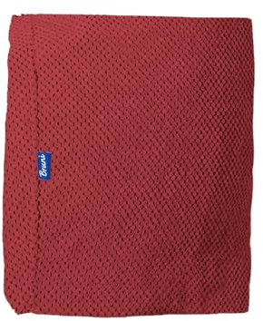Bruni Indoor-Sitzsack Wechselhülle - tropfenförmiger Sitzsack-Bezug für drinnen aus weichem Bienenwaben-Velours, Classico L und 90 x 90 cm Sitzsäcke (L, Beerenrot)