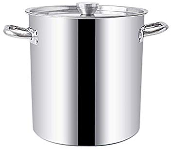 OQHAIR Ollas soperas Grandes y Profundas de Acero Inoxidable sopas