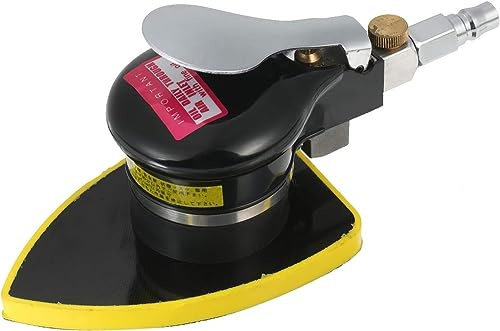 Schleifmaschine, pneumatischer Exzenterschleifer, Luftschleifer, Polierer, klein, dreieckig, Handschleifer, Maus-Detailschleifer für Auto, Ecken, Lackpflege, Rostentfernung, Holzschleifer (90 x 130