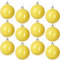 12 Stück 8 cm gelbe Weihnachtskugeln, Weihnachtsbaumschmuck, Weihnachtsbaumanhänger, glänzende Kugeln, Set für Weihnachtsbaum, Kranz, Girlande, Dekorationen (gelb)