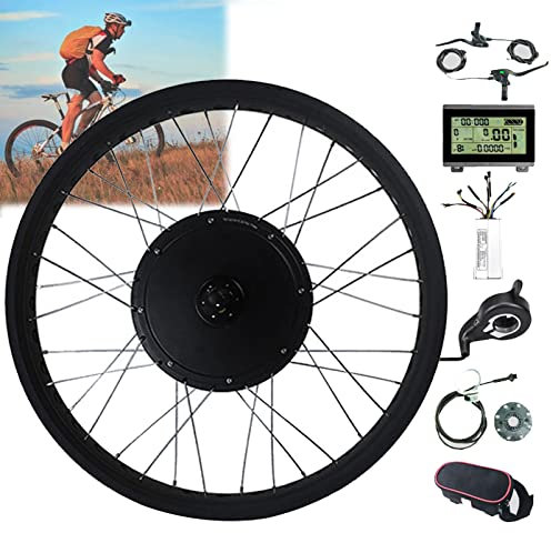 72V 3000W Electric Bike Conversion Kit, Snow EBike Hub Motor Set for 20 Electric Bicycle with LCD Panel Direct Drive Rear Wheel for Battery E-Bike