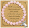 Rosenquarz Edelstein Armband,Perlenarmband Schutzengel,Mutmacher Geschenk Motivationsgeschenke Damen,Armbänder Schwester Freundin Freundschafts, Geschenkideen Armband