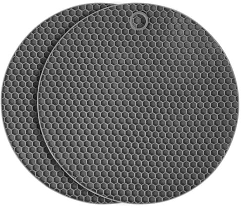 Flintronic Dessous de Plat Silicone, 2PCS Anti-dérapant Anti-Chaleur 250 °C Multifonction Repose-cuillère Dessous de Verre de Cuisine Tapis de Table pour Cuisine et Salle à Manger