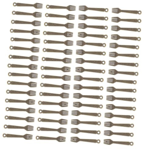 VALICLUD 100stücke Retro Mini Cutlery Charms Aus Legierung Für Schmuckherstellung Realistische Und Löffelanhänger Für Halsketten Und Armbänder Ergänzung Für Kreative Bastelprojekte