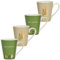 Weihnachtsbecher 4er Set Porzellan 380 ml Tassen mit festlichen Spruch - Süße Kaffeetassen Ø 9 x 13 cm Merry Christmas Glühweintasse für Winter, Weihnachten - Hochwertiges Porzellan, Spülmaschinenfest