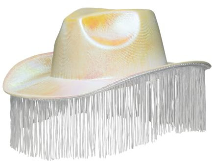 Boland - Cowboyhut Fabulous, Hut für Faschingskostüme, Karneval, Mottoparty, JGA und Western Kostüme, Weiß