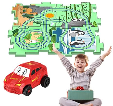 Puzzle-Gleiswagen-Spielset, Eisenbahnwaggon-Puzzle-Gleis | Autospielzeug Puzzle-Brett-Lernspiele - Puzzle-Strecke, Feinmotorik-Spielzeug, Spielzeug, Land-Thema, Puzzle-Renner, Lernaktivitäten im Vors