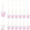 Blue Planet Fancy Dress 16pcs Team Bride Shot Glasses & 1 Bride to Be Shot Glass Paper Cups on Ribbon Necklace Hen Night Party Bachelorette Bridal Shower (Pink Floral)