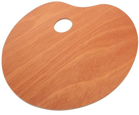 SMASOLO Palette per Pittura Legno con Foro per Vassoio per Miscelazione Colori per Artisti e Studenti Facile da Pulire e Portatile per Uso Esterno