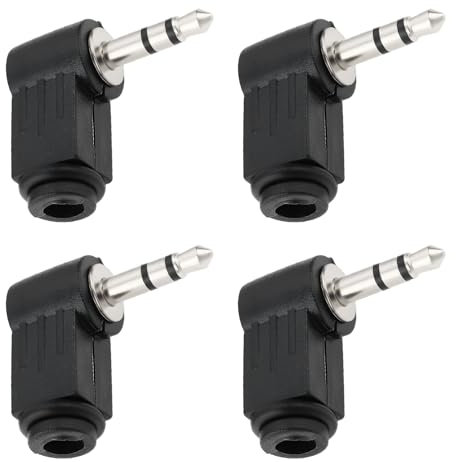 Create idea 4X Adaptateurs Audio à Souder Prise Jack Stéréo 3,5 Mm Angle de 90 Degrés pour Casque Lecteurs MP3 Haut-parleurs