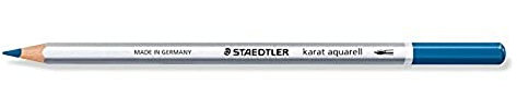 Staedtler 125-63 karat aquarell Farbstift, wasservermalbar, 6 Stück im Kartonetui, delfterblau