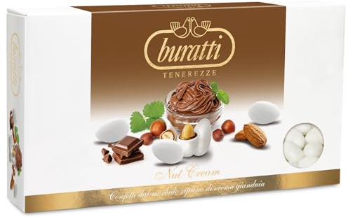 Buratti Confetti con Ripieno al Gusto di Gianduia, Tenerezze Nut Cream - 1000 g