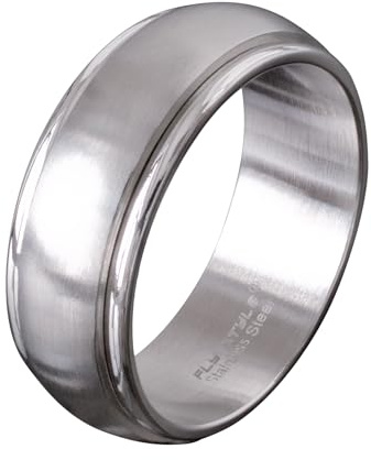 Fly Style Anxiety Drehring aus 316L Edelstahl - Meditationsring - Unisex Fidget Ring Anti Stress