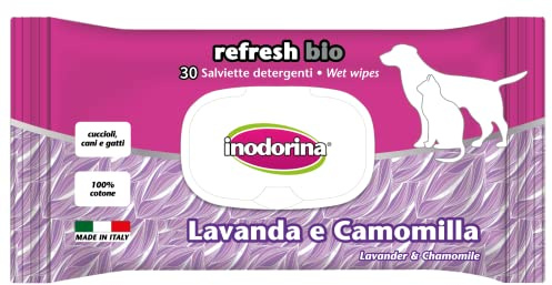 Inodorina Organic Lavender Cam Hygiene Dog Wipes