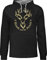 Pullover Herren Frauen Hoodie Kontrast zweifarbig - Skiurlaub Apres Ski - Hirsch auf der Pirsch - XL - Schwarz/Grau meliert - Saufen Pulli Skifahren Sauf Hoody skioutfit hirsche pullis apreski