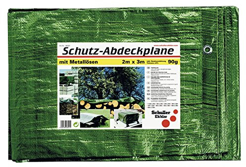 SCHULLER Abdeckplane mit Ösen Farbe 90 Gramm, 2 x 3 m, grün, 46501