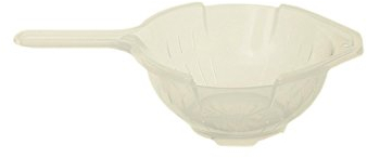 Whitefurze Colander with Handle, White, 14.96 x 8.98 x 4.33 cm
