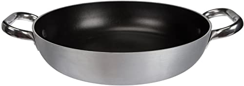 Pentole Agnelli ALSA110S28 Tegame con Maniglie, Alluminio, Argento, 28 cm