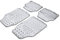 CARLINEA 4 Tapis Auto PVC aluminisé chrome 2 avant 2 arrière universels