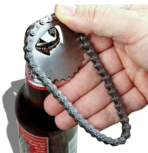 Bike chain bottle opener bottle opener