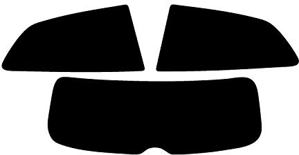 Pre Cut Rear Car Window Films for VW Polo 6 3 Door 2009-2014 5% Very Dark Limo Tint