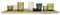 Creative Co-op Plateau en Bois avec 9 photophores en Verre Vert